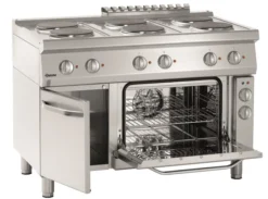 Plan de cuisson à 6 Plaques Rondes avec Four Électrique GN 1/1 - Bartscher