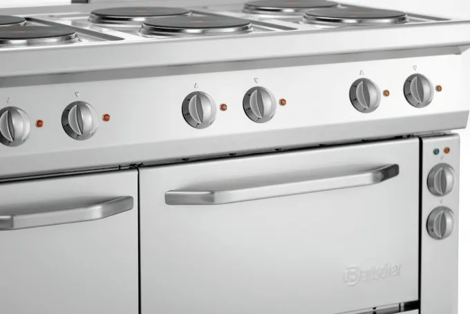 Plan de cuisson à 6 Plaques Rondes avec Four Électrique GN 1/1 - Bartscher