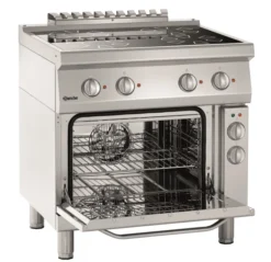 Plan de cuisson vitrocéramique 4 zones radiantes - four électrique GN 1/1 - Bartscher
