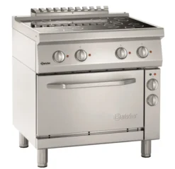 Plan de cuisson vitrocéramique 4 zones radiantes - four électrique GN 1/1 - Bartscher
