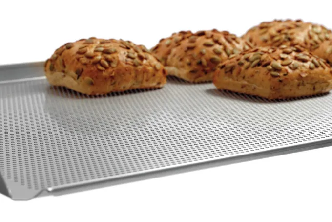 Plaque Aluminium Four 600 x 400 Perforée 3 Bords Relevés - Bartscher