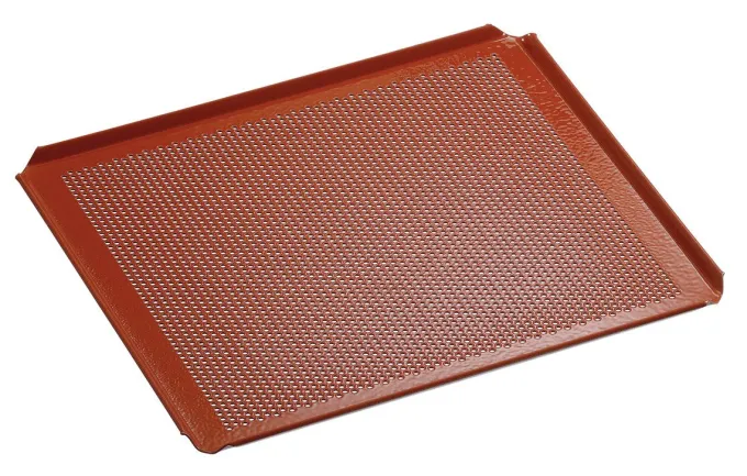 Plaque Aluminium Perforée Revêtement Silicone GN 2/3 Côtés Relevés - Bartscher