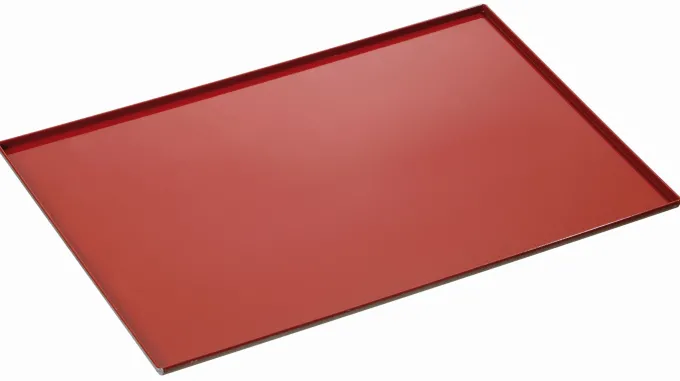 Plaque Aluminium pour Four 433 x 333 à Bords Relevés Silicone - Bartscher