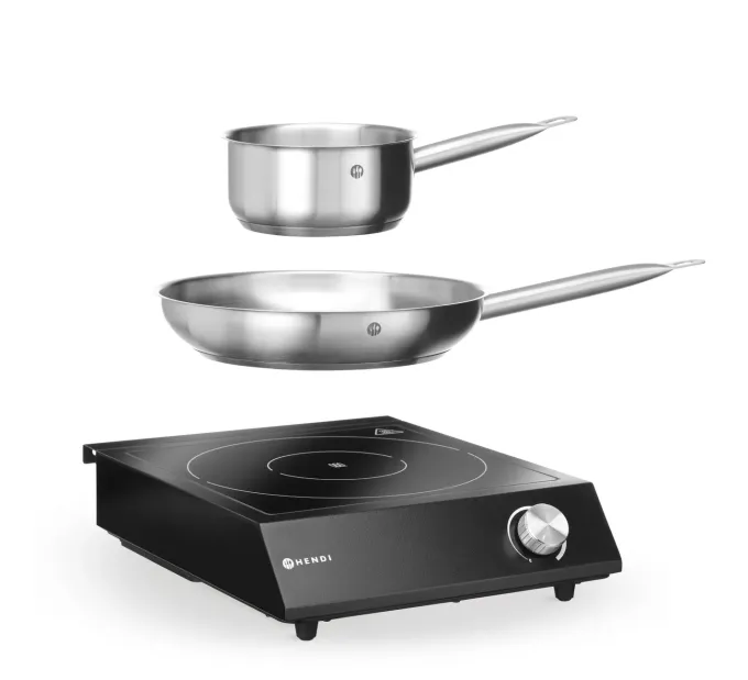 Plaque de Cuisson à Induction 3500W + Casserole + Poêle - Hendi