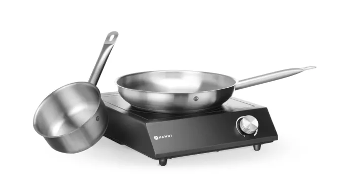 Plaque de Cuisson à Induction 3500W + Casserole + Poêle - Hendi
