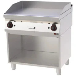 Plaque de cuisson 80x51 à gaz chromée lisse avec soubassement FTHC 70/80 G - Redfox