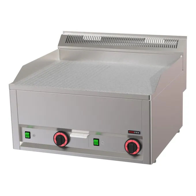 Plaque de cuisson 65x48 électrique chrome durable combinée sans soubassement 400 V FTHRC 60 EL - Redfox
