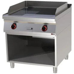 Plaque de cuisson 71x65 électrique chromée combinée avec soubassement 400 V FTHRC 90/80 E - Redfox