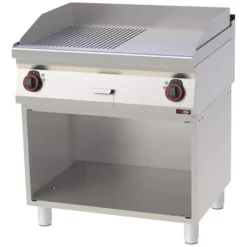 Plaque de cuisson 80x51 électrique chromée combinée avec soubassement 400 V FTHRC 70/80 E - Redfox