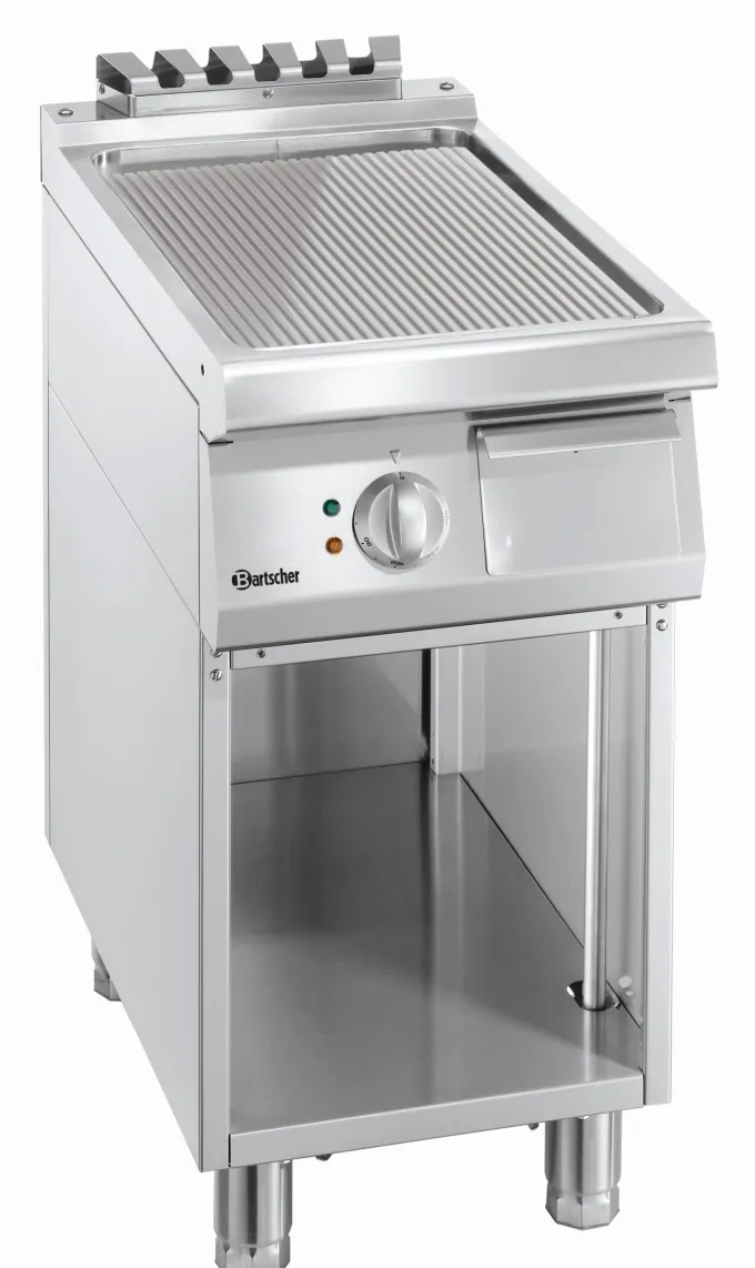 Plaque à Snacker Nervurée Electrique - Armoire Ouverte - Bartscher