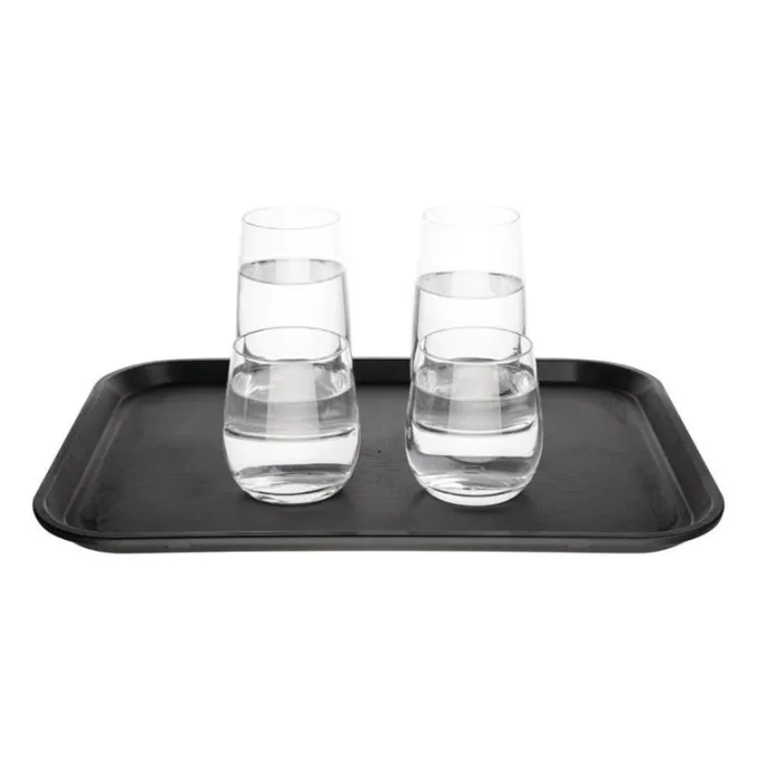 Plateau antidérapant noir Kristallon 405 x 305 mm