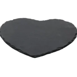 Plateau Ardoise Cœur 25X24 Lot de 24 - Créapak