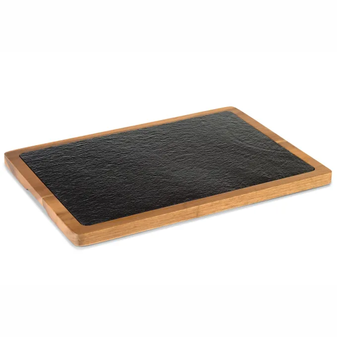 Plateau Ardoise et Bois 33 x 23 cm - Pujadas