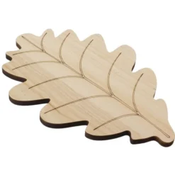 Plateau Bois Bosco Feuille 30X20 Lot de 60 - Créapak