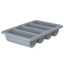 Plateau Couverts Gris 4 Cases - 530X325X - Matériel CHR Pro