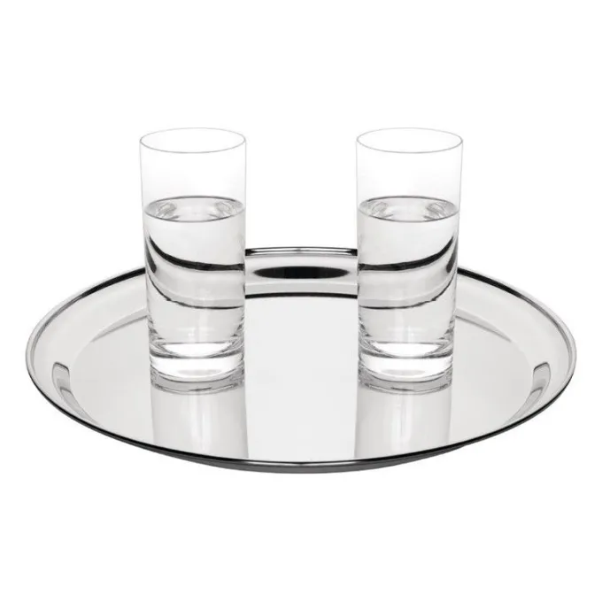 Plateau de service en inox rond - Olympia 355 mm