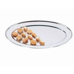 Plateau de service ovale en inox 505 mm - Olympia