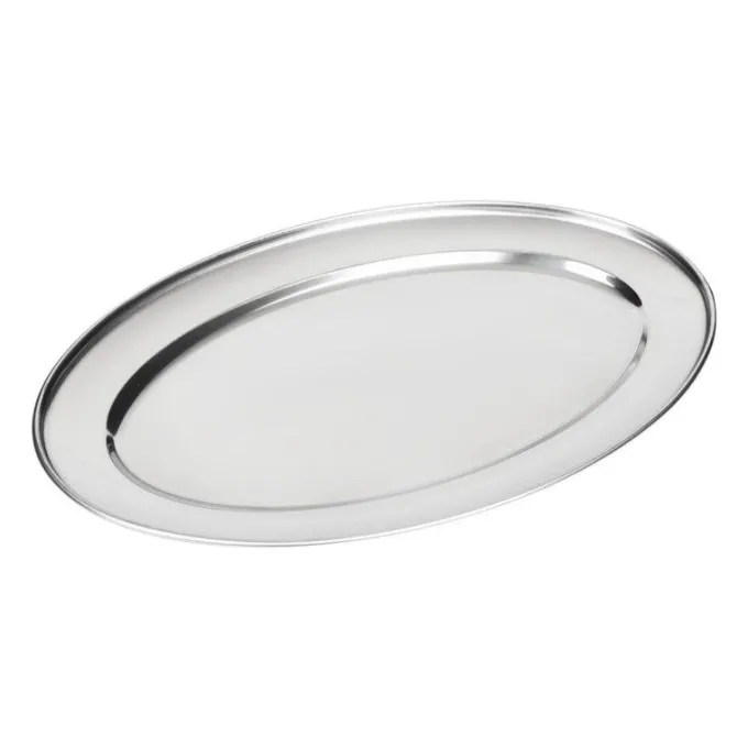 Plateau de service ovale inox 203 mm - Olympia