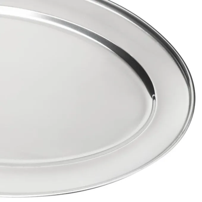 Plateau de service ovale inox 203 mm - Olympia