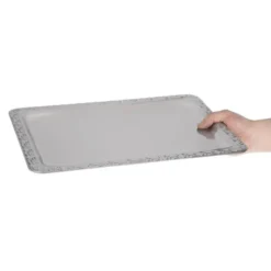 Plateau de service rectangulaire inox poli - APS 420 x 310 mm