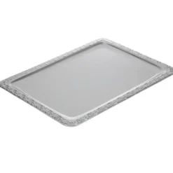 Plateau de service rectangulaire inox poli - APS 420 x 310 mm