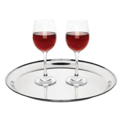 Plateau de service rond inox - Olympia 405 mm
