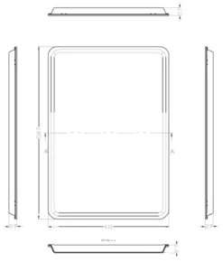 Plateau de Service 587 x 410 mm - ABS - Noir - L2G