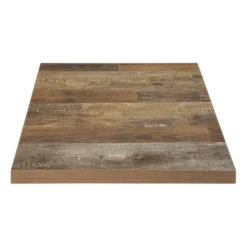 Plateau de Table Carré 700 mm - Effet Bois Vielli - Bolero