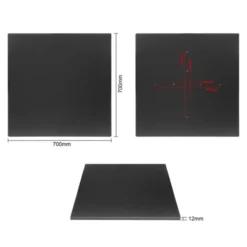Plateau de Table d'Extérieur Carré Noir Mat 700 mm - Bolero