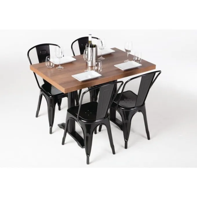 Plateau de Table Rectangulaire Pré-Percé Chêne Rustique 700mm - Bolero