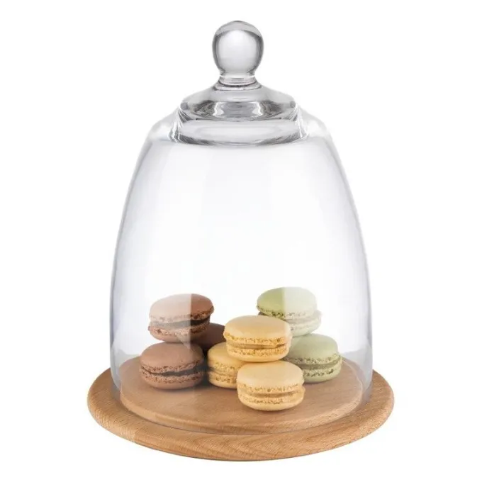 Plateau en Bois avec Couvercle en Verre - 185x240mm - APS
