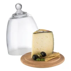 Plateau en Bois avec Couvercle en Verre - 185x240mm - APS