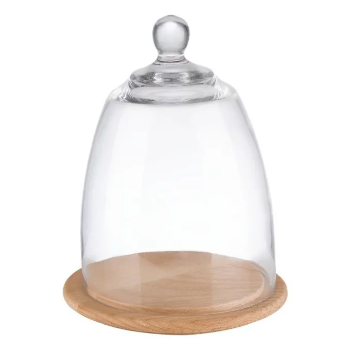 Plateau en Bois avec Couvercle en Verre - 185x240mm - APS