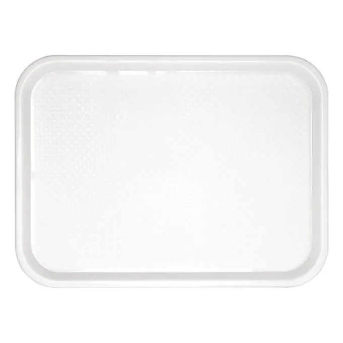 PLATEAU FAST FOOD EN PLASTIQUE OLYMPIA BLANC 345 X 265MM - Kristallon