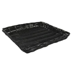 Plateau Polypropylène Carré Noir Plastic 25X25 Lot de 100 - Créapak
