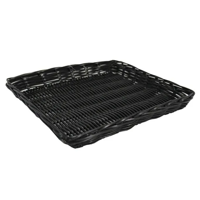 Plateau Polypropylène Carré Noir Plastic 25X25 Lot de 100 - Créapak