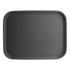 Plateau Rectangulaire Anti-Dérapant Noir - 356 x 457 mm - Kristallon