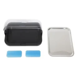 Plateau réfrigéré inox avec couvercle rabattable