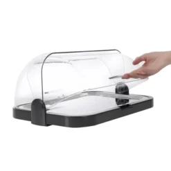 Plateau réfrigéré inox avec couvercle rabattable