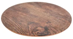 Plateau Rond en Mélaminé Imitation Bois Ø285X14 mm - L2G