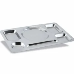 Plateau Self-Service en Acier Inox - 6 Compartiments - Pujadas