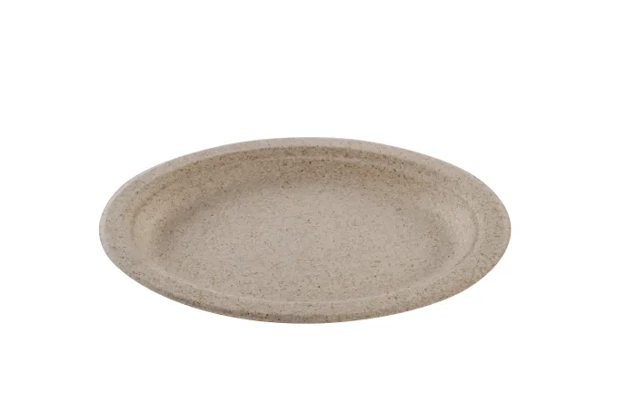 Plateaux de service ovale en bagasse de blé naturel 26 x 20 cm - 800 unités - Betik