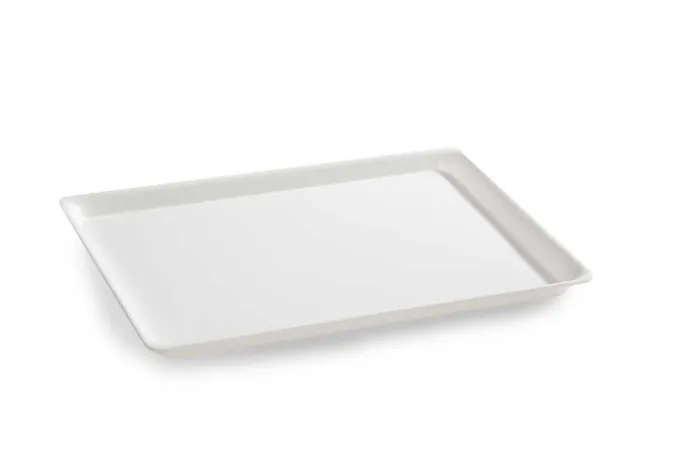 Plat en Plexiglas rectangulaire avec coins arrondis Blanc 325x225x17mm - Matériel CHR Pro