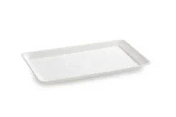 Plat en Plexiglas rectangulaire avec coins arrondis Blanc 350x200x17mm - Matériel CHR Pro