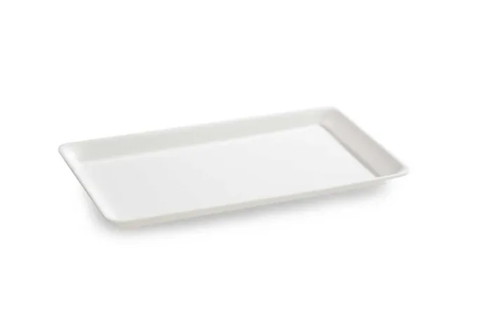 Plat en Plexiglas rectangulaire avec coins arrondis Blanc 350x200x17mm - Matériel CHR Pro