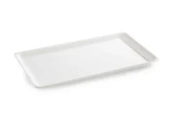 Plat en Plexiglas rectangulaire avec coins arrondis Blanc 400x250x17mm - Matériel CHR Pro