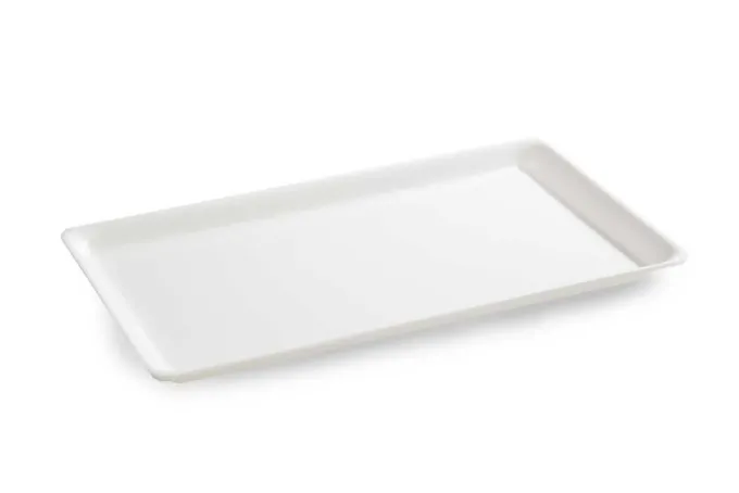 Plat en Plexiglas rectangulaire avec coins arrondis Blanc 400x250x17mm - Matériel CHR Pro