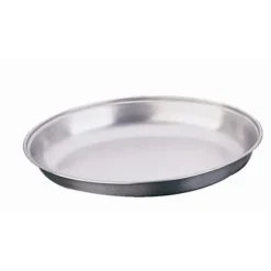 Plat à légumes ovale en inox 143 x 200 x 34 mm - Olympia