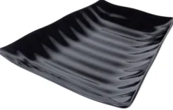 Plat Mélaminé Noir Ondulé Rectangulaire - L2G