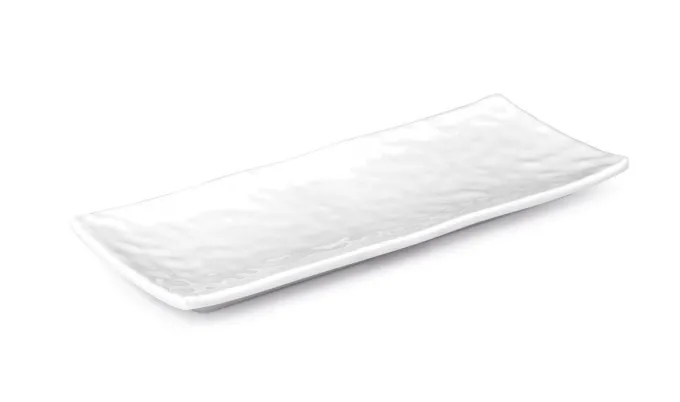 Plat Rectangulaire Mélamine Blanc 28 x 18 cm - Pujadas